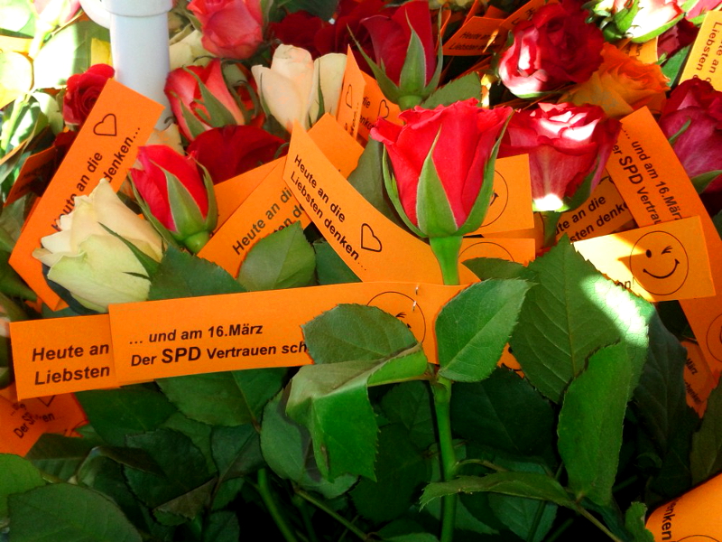300 Rosen wurden an die Frau / den Mann gebracht.