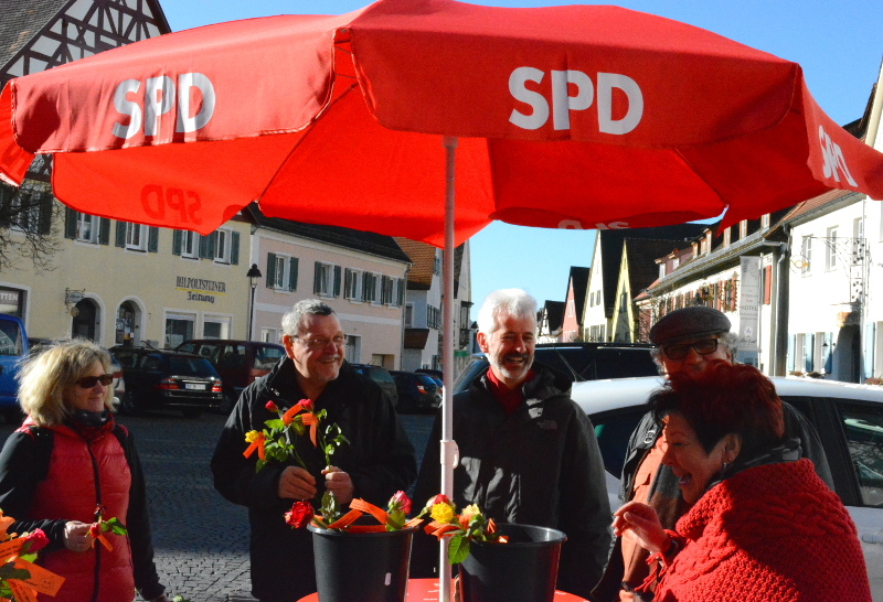 Valentinstag SPD Hilpoltstein Marktplatz