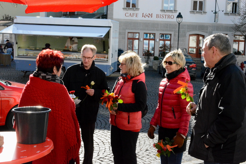 Valentinstag SPD Hilpoltstein Marktplatz