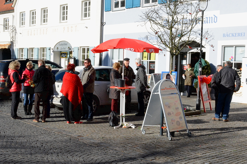 Valentinstag SPD Hilpoltstein Marktplatz