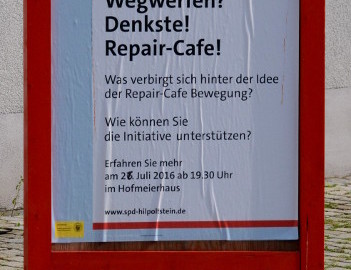 Plakatständer Repair-Café